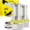 H11/H8/H16 3030-33SMD White Fog Light Bulbs or DRL, 360illumination With Project Lens, 6500K 600% Brightness Upgraded, H16 Front Fog Lamp, Non-polarity, Plug-and-Play, Pack of 2