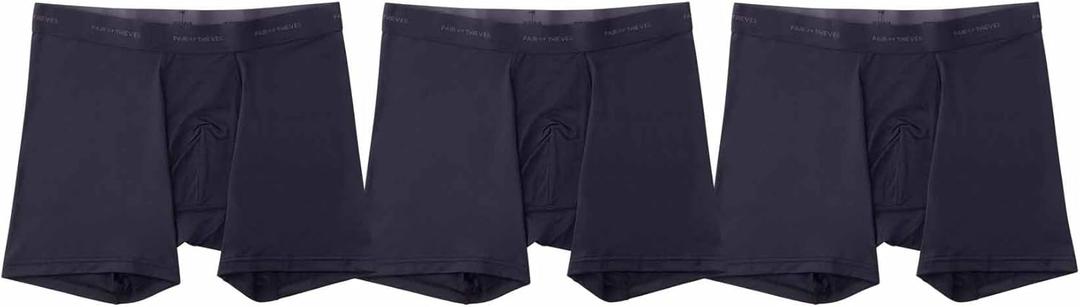 Pair of Thieves Men's Quick Dry Action Blend Boxer Briefs 3 Pack - Moisture-Wicking & Breathable for All-Day Comfort (2X-Medium, Black)