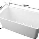 Bath Shelve, Adhesive Shelf Shower Caddy Bathroom Organizer, No Drill Wall Mounted Shower Caddy Basket plasticWhite Storage Rack for Bathroom/Kitchen
