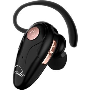 Bluetooth Headset, V5.0 Ultralight Wireless Headphone Cell Phone Earpiece with Mic Headsetcase,Volume Control, Handsfree Earbud,Compatible with Android/iPhone/Smartphones/Laptop (Black)