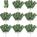 40 Pieces Artificial Eucalyptus Leaves Stems Fake Silver Dollar Eucalyptus Stems Greenery for Centerpiece Wedding Bridal Bouquets Flower Arrangements Home Decor