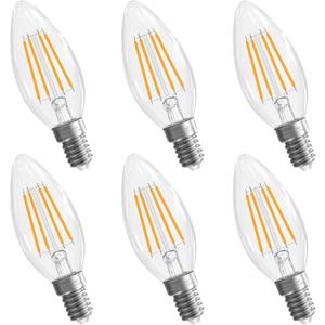 Candelabra Light Bulbs, 6W Equivalent to 60 watt, E12 LED Bulb Non-Dimmable 2700K Soft White, LED Chandelier Bulb, B10 Candle Bulbs, 90+CRI, 600LM, Cear Glass, 6 Pack Candelabra Light Bulbs, 6W Equivalent to 60 watt, E12 LED Bulb Non-Dimmable 2700K Soft White, LED Chandelier Bulb, B10 Candle Bulbs, 90+CRI, 600LM, Cear Glass, 6 Pack