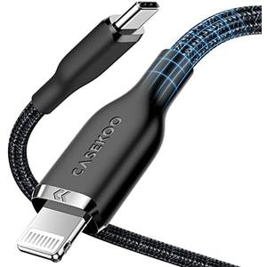 CASEKOO 2024 Upgrade [Fastest and Safest Charging] [Never Break] MFi Certified for iPhone Charger Cord 3 FT, Nylon Braid USB C Cable Lightning Cable for iPhone 14/13/12 Pro Max