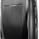 Samsonite Winfield 3 DLX Hardside Expandable Luggage with Spinners, Silver, Checked-Large 28-Inch