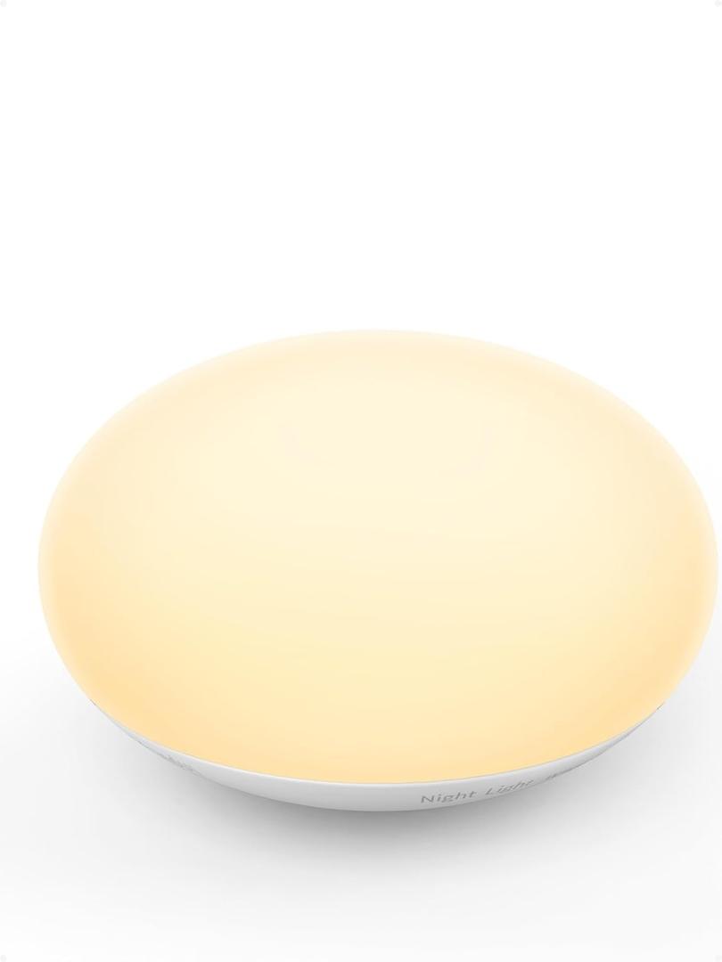 EASZZZ Baby Night Light, Nursery Night Lamp for Breastfeeding, Soft BPA Free Silicone Touch Night Lamp, Eye Caring, Easy Flip Design, Stepless Dimming, 1-Pack