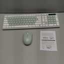 Wireless Keyboard and Mouse Combo, Full-Sized Wireless Keyboard and Adjustable DPI Mouse, 2.4GHz USB Receiver, Silent Keyboard and Mouse for PC, Windows, MAC, Desktop, Laptop (Avocado Green)