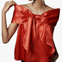 Women's Bow Front Sleeveless Off The Shoulder Pleated Cami Tank Crop Tops Strapless Velvet Peplum Top, M