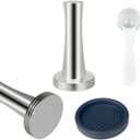 Coffee Tamper 40mm 41mm, Espresso Tamper 40mm 41mm, 40mm 41mm 304 Stainless Steel Espresso Coffee Tamper with Mat