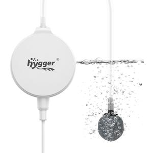 hygger 1.5 Watt Mini Aquarium Air Pump, Quiet Aerator with Air Stone Tubing Suction Cup Clip, Small Fish Tank Bubbler Oxygen Pump for 1 to 15 Gallon Betta Tank, Fish Bowl, Desk Small Tank