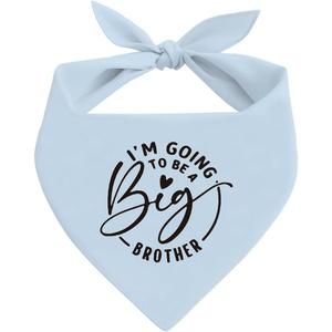 2 x Big Brother Dog Bandana, Blue Pet Dog Scarf Accessories, Pregnancy Announcement Baby Reveal, Pet Dogs Triangle Scarf, Pets Bandana for Small Medium Dogs, (Mix Colors)