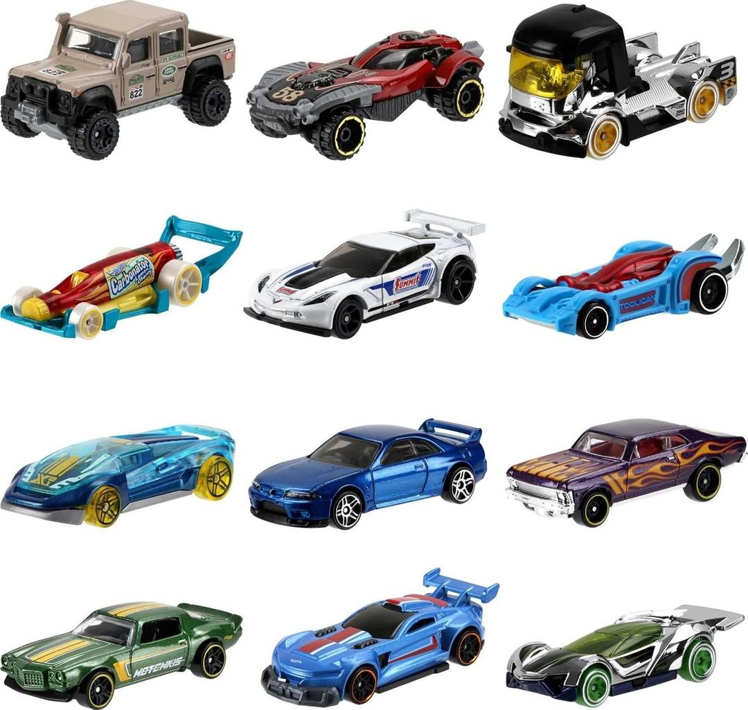 Hot Wheels Toy Cars or Trucks, Set of 72 Individually Packaged 1:64 Scale Cars, Rescue Vehicles or Trucks