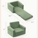 Toddle & Kids Chair,2-in-1 Soft Toddler Couches that Fold Out,Toddler Chairs Comfy 1-3 Years Old,Convertible Sofa to Lounge,Green, 21.8 inches x 16.1 inches x 16 inches