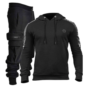 Men's Tracksuit 2 Piece Hoodie Athletic Jogging Sweatsuits for Men Casual Sports Long Sleeve Pullover Suit Set, XL