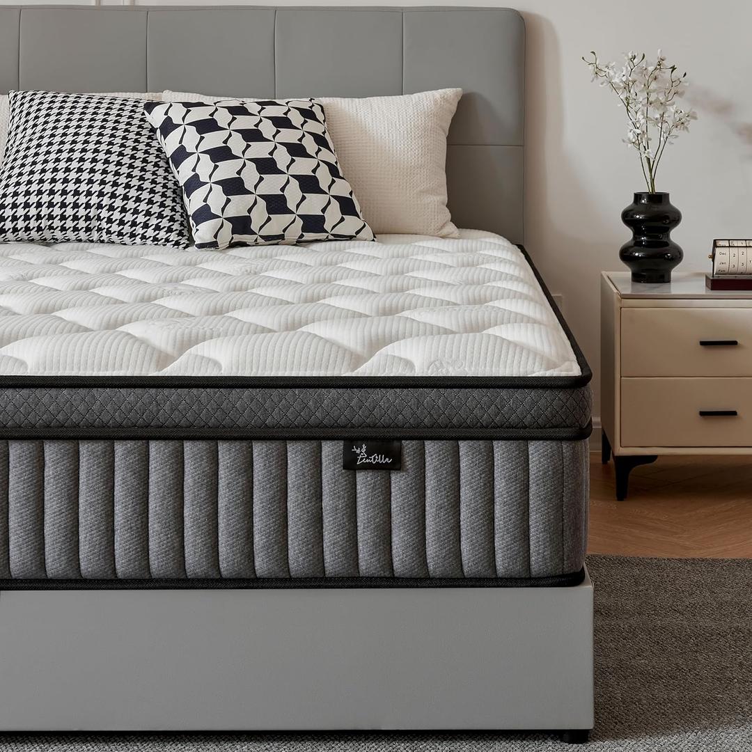 King Size Mattress, 14 Inch Memory Foam Mattres in A Box for Comfort Sleep & Pain Relief, CertiPUR-US Certified King Mattresses Medium Firm