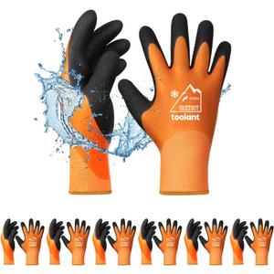 Waterproof Winter Work Gloves for Men and Women, Touchscreen, Freezer Gloves, Thermal Insulated, for Cold Weather (X-Large, Orange)