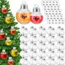 Patelai 50 Pcs Christmas Clear Plastic Fillable Ornaments for Tree Christmas Drink Balls Plastic DIY Hanging Pendant Ball for Crafts Home Wedding Party Decor (50,100 ml)