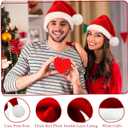 Chuarry 100 Pieces Santa Hats Bulk with White Cuffs 15.7 x 12.6 Inches Large Plush Christmas Hats for Holidays & Xmas Party Supplies