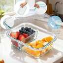 3 Pack Glass Snack Containers, Glass Snack Pack Containers with Airtight Lids, No Leak, Easy Open Small Food Storage Container, Reusable Meal Prep Container, Perfect Lunch Box for Outdoor