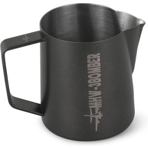 MHW-3BOMBER Espresso Steaming Pitcher Milk Frothing Pitcher Stainless Steel Milk Coffee Cappuccino Latte Art Barista Cup 16.9oz/500ml (Matte Black) P5032B-OS