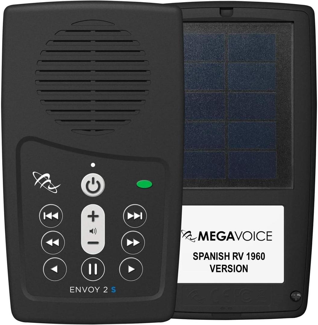 Spanish Reina Valera 1960 (RVR60) MegaVoice Handheld Solar Powered Audio Bible Player (RVR60-Solar)
