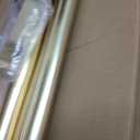 Gold Curtain Rod Set with Crystal-clear Diamond Pattern Finials, 72-144 inch, Standard Single Drapery Rod for 1 Pack, 7/8 inch diameter, Adjustable Length