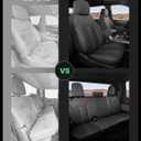 For Chevy Silverado & GMC Sierra Leather Seat Covers, Crew Cab 1500 2019-2026, 2500HD 3500HD 2020-2026, Custom Fit Truck Seat Cover Full Set, Black (W/O Rear Cupholder/Seatback Storage)