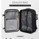 AirVault Vacuum Seal Travel Backpack 60L with Expandable HyperSeal Air Compression Vacuum System Water Resistant TSA Lock (Vacuum Pump Included, Black, 60L)