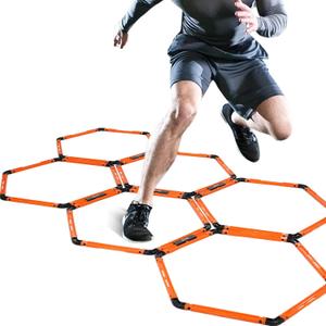 GHB Hex Agility Rings Speed Rings Portable Hexagon Rings, Agility Hurdles for Agility Footwork Training with Carrying Bag