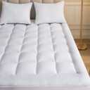 Niagara Microfiber Queen Mattress Topper - Pillow Top Mattress Cover Quilted Fitted Cooling Topper for Back Pain Deep Pocket Fits 20 Inches (60x80 Inches)
