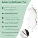 3pcs Stainless Steel Gua Sha Facial Tools & Eye Cream Applicator Metal GuaSha Set for Face Body, Detailer Gua Sha Lymphatic Drainage Massager,Guasha Face Sculpting Tool