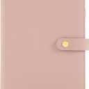 Aesthetic A5 Binder with 6 Golden Rings - Refillable & Sturdy Planner w Pockets Keeps You Perfectly Organized - Mini Notebook with Magnetic Closure Works Great as Photocard Binder for All Your Cards (Pink)