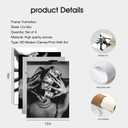 4Pcs African American woman Prints Fashionable Women's Retro elegance Luxury Glamour Posters Modern picture Black and White canvas Wall Artwall decoration paintings 12x16 Inches Unframed