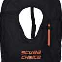 Scuba Choice Adult Snorkel Vest with Name Box, Inflatable Snorkeling Vest for Adults, Easy Oral Inflator & Removable Strap (XL (over 200lbs), Black)