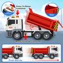 SpringFlower Dump Truck Toy for 3 4 5 6 7 Years Old Boy, Toy Dump Trucks Vehicle Toy with Sound and Light, Kids Toddlers Red Dump Truck Birthday Gifts for Boys & Girls, 12 inches