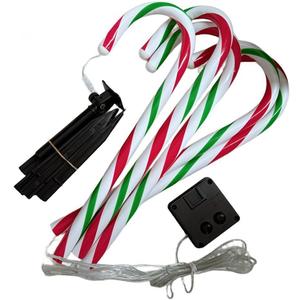 Outdoor Christmas Decorations, with 8 Lighting Modes, Waterproof Garden Lights for Christmas Terrace, Courtyard and Sidewalk Decoration (Red, Green and White Walking Stick lamp + Stars)