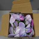 ucky 15.7" 3D Fake Orchid Flowers in Pot, Soft Touch Purple Orchid Plants