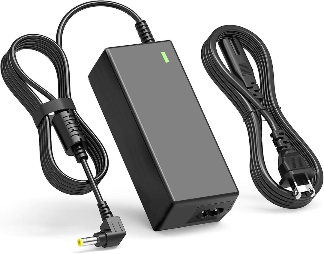 19V Power Cord Compatible with HP Monitor 20" 21.5" 23" 23.8" 25" 27"; 22cwa 25vx 22bw 23bw 23cw 24ea 24es 25bw 25es 25xw 27bw 27xi 27er Power Supply IPS LED Backlit Full HD Display (2 Prong Plug)