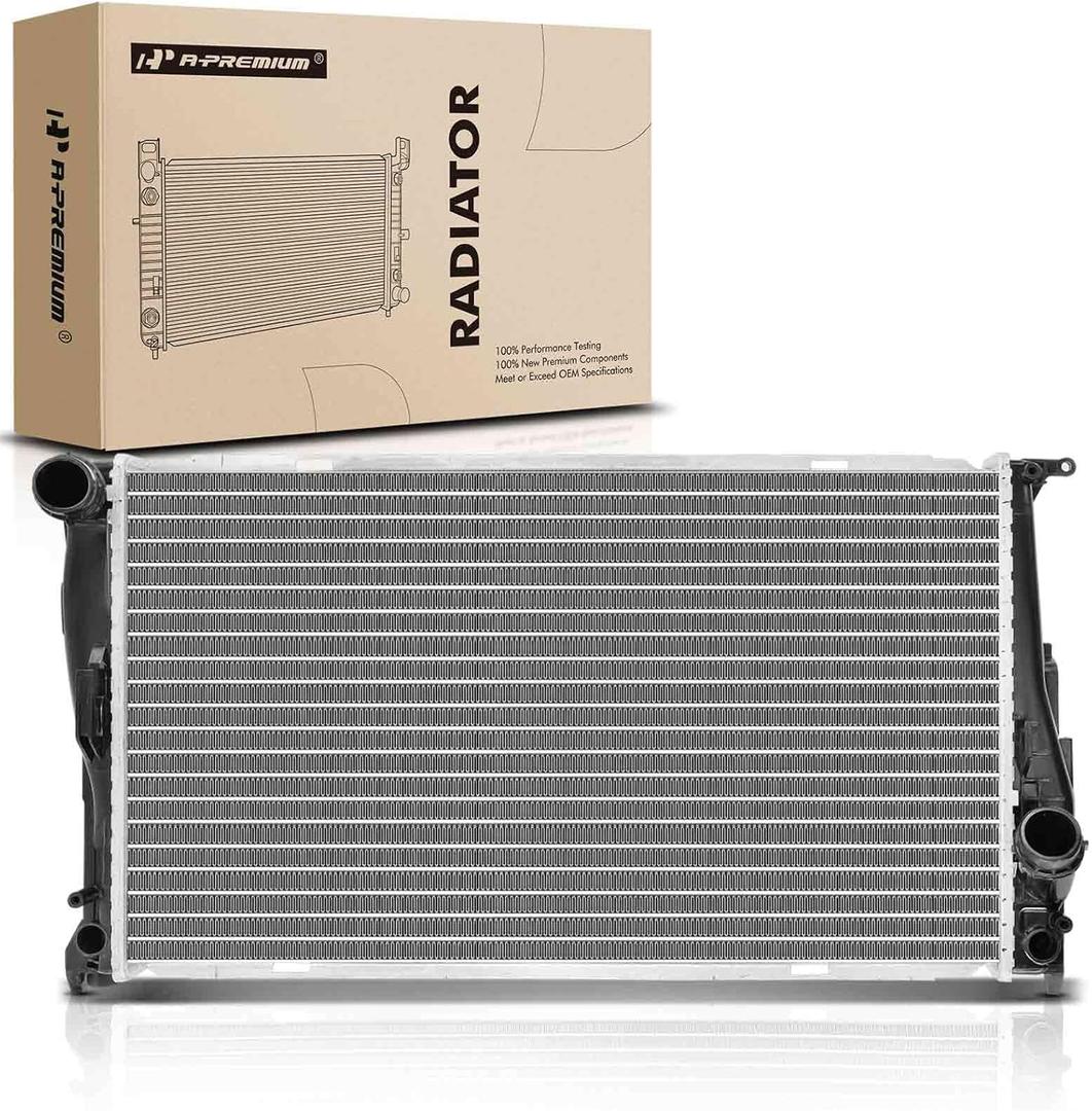 A-Premium Engine Coolant Radiator Assembly Compatible with BMW 135i 2008-2013, 135is 2013, 335i 2007-2011, X1 2013-2015, Z4 2012-2016, Automatic Transmission, Replace# 8012941, 17117547059