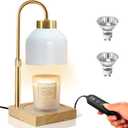 Xiwoa Electric Candle Warmer Lamp with 2H/4H/8H Timer Dimming Height Adjustable Safety Night Lamp, Home Scented Jar Candles Decor Gifts (White)