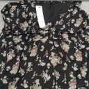 Kranda Women 2025 Summer Fall Crewneck Short Sleeve Smocked Floral Maxi Dress, Size: M