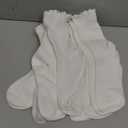 BISOUSOX Ruffle Socks, White Frilly Crew Socks for Women Girls, Cute Turn Cuff Dress, School Uniform Socks Size 5-9