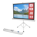 Pyle 50 Inch Portable Projector Screen with Tripod Stand – Lightweight, Durable, Easy Pull Setup Mobile Projection Screen with 4:3 Aspect Ratio, White Matte Fabric for Indoor/Outdoor Use