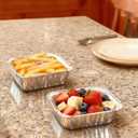 1 Lb Small Aluminum Pans with Lids(40 Pack - 5"4") Tin Foil Pans Disposable Cookware- Cardboard Lids, for Cooking Baking Party Meal,Takeout Trays - To Go Disposable Food Container