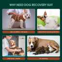 Kuoser Dog Recovery Suit, Soft & Breathable Fabric, Anti Licking, Cone Alternative, Brown, S (Back: 11.4" - 13.4"; Weight: 7 - 15LB)