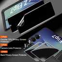 IMBZBK [Auto Installation] 2 Pack Privacy Screen Protector for Samsung Galaxy Z Flip 7, 2 Inside Anti-Spy Film + 2 Front Tempered Glass + 2 Camera Lens Protector Accessories