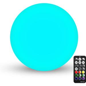 LOFTEK 6-inch LED Light Ball: Nursery Night Light with Remote Control, 16 RGB Color Changing & Dimming Rechargeable, Cordless Portable Waterproof Floating Pool Lights for Kids or Decor