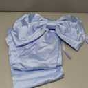 Giant Bow Decor Christmas Tree Topper Decoration Big Bows for Room Wall Backdrop 75x18 Inch Ribbon Tie for Wedding Christmas Fall Birthday Party Baby Shower Supplies (Blue, Satin)