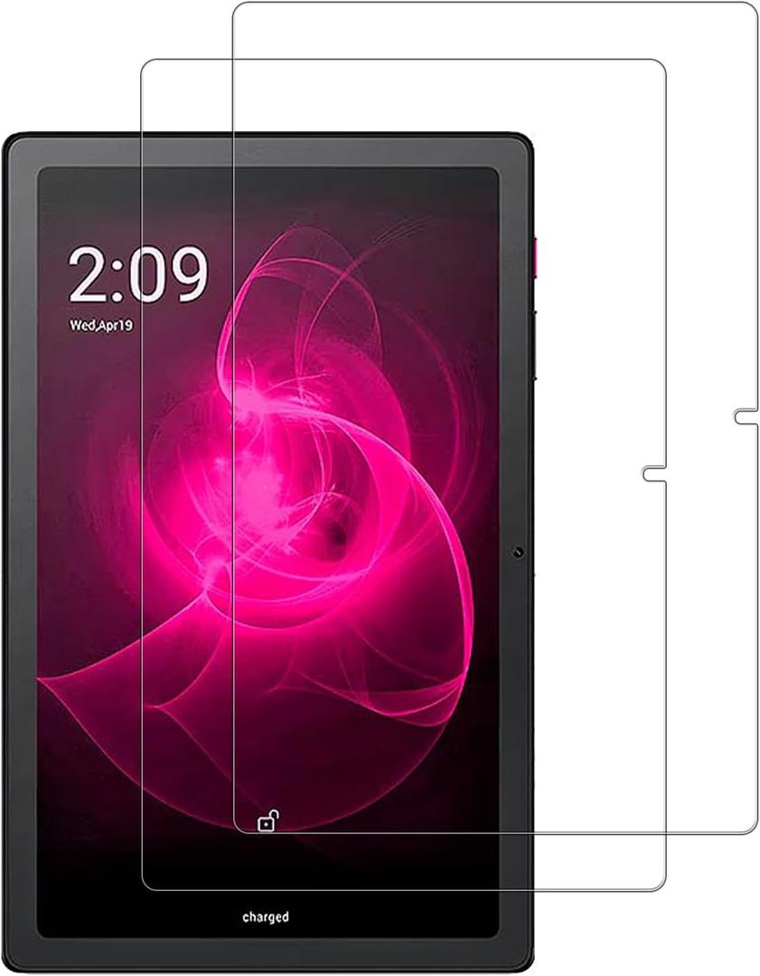 2-Pack Screen Protector Compatible with T-Mobile REVVL Tab 5G 10.36", HD Tempered Glass Anti-Fingerprints Bubble-Free Easy Installation 9H Hardness