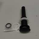 KES Pop Up Drain Without Overflow with Detachable Hair Catcher Sink Drain Strainer for Bathroom Sink Drain Matte Black, S2018D-BK