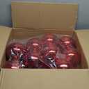 Silipull 2 Sets Lighted Christmas Porch Decor, Giant Ball Garlands 6 ft with 18 Pcs 6" Large Xmas Ball 2 Pcs 20" Large Bows for New Year Party Decor Front Door Outdoor Indoor Tree Banister(Red)